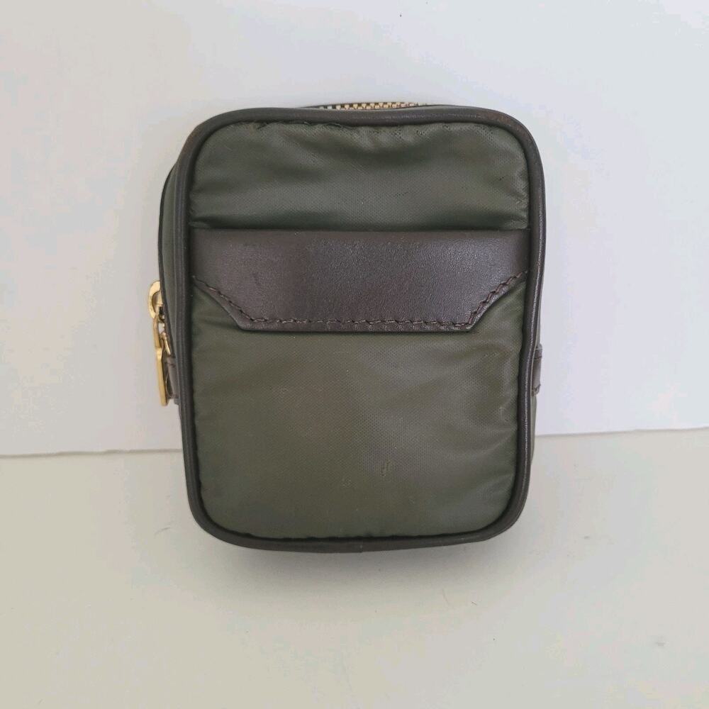 Hunting World Vintage Green Mini Belt Wallet Card‎ Holder Pouch Case Small Zip